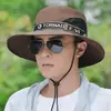 Sombrero de Senderismo para Exteriores Color Camello Secado Rápido Visera Sombrero de Pescador para Hombres y Mujeres con Ala Ancha Sombrero de Sol para Senderismo Sombrero de Sol Anti-UV