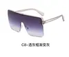 Nuevas gafas de sol de moda europea y americana con montura grande para hombre y mujer, modernas, de una sola pieza, transparentes, cuadradas, gafas transfronterizas BR06