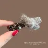 Novo Presilha de Cabelo de Pelúcia com Laço para Outono e Inverno com Design Exquisito de Strass, Presilha Bico de Pato de Alto Valor para Cabelo de Meninas, Presilha Lateral para Fios Soltos