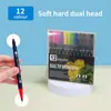 Amazon Shein Temu Marcadores de Ponta Macia, Múltiplas Especificações, Canetas de Cor Artística Laváveis para Crianças, Canetas de Aquarela de Ponta Dupla