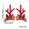Presilha de Cabelo de Natal Chifres Flocados Clipe Infantil Bonito Desenho Animado Sino Alce Bico de Pato Enfeites de Natal para Mulheres