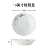Prato de cerâmica de 8 polegadas 10 polegadas Prato Jingdezhen prato de cerâmica doméstico prato raso prato fundo prato de sopa prato de aperitivo prato de porcelana óssea