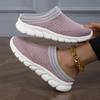 Calcetines Transpirables de Punto Fly de Nueva Llegada Transfronterizos, Zapatos de Mujer de Media Caña, Zapatos Deportivos Casuales Ligeros para Mujer, Pantuflas de Talla Grande