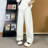 Pantalones casuales para hombre de corte inclinado estilo americano, color liso simple, nuevos de verano, versátiles, holgados, de pierna recta, modernos, largos
