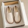 Zapatos de Cuero para Mujer Estilo Británico 2026 Nuevos Otoño e Invierno Felpa Planos sin Cordones Mocasines Uniforme Talla Grande Zapatos para Mujer