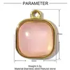 Colgante Geométrico Vintage de Piedra Natural DIY de Acero de Titanio para Mujer Ovalado de Cristal Rosa Acero Inoxidable Joyería Collar Pulsera Colgante