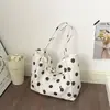 Bolso Tote de Estilo Coreano de Moda Color Dopamina con Lunares Bolso de Mano Simple Fresco Estudiante Fiesta Vacaciones Compras Bolso de Hombro Único