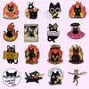 Serie de Gatos Negros de Ojos Grandes Creativos Transfronterizos Insignia de Metal Pintado Animal de Dibujos Animados Versátil Joyería de Letras Broche