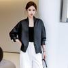 Chaqueta de Piel de Oveja Genuina Haining New Spring 2026 de Cuello V Corto, Holgada, Moda Versátil, Estilo Coreano