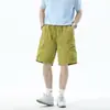 Anyang 2026 Verano Nuevos Pantalones Cortos de Trabajo con Cordón Cinco Bolsillos Multibolsillos Ligeros Transpirables Casuales de Longitud Media Transfronterizos