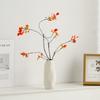 Jarrón de Cerámica Blanca Simple Shumen Flor Artificial de Caqui Arreglo Floral para Sala de Estar Caqui Ruyi Lujo Accesible Sentido de Gama Alta