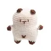 Accesorios Hechos a Mano para Bolsas en Stock: Colgante de Gato Siamés Tejido a Ganchillo, Adorno de Muñeca de Hilo, Llavero Tejido
