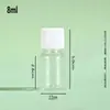 Botellas dispensadoras de plástico transparente para mascotas para cosméticos, botellas vacías dispensadoras de líquido, botellas de plástico esbeltas con tapa blanca, suministro directo desde stock