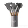 Conjunto de Utensílios de Cozinha de Silicone com 12 Peças, Antiaderente, Resistente a Altas Temperaturas, Conjunto de Ferramentas de Cozinha de Silicone de Grau Alimentício para Uso Doméstico