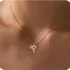 Collar Colgante de 26 Letras Transfronterizo de Aliexpress Diseño de Pareja Cadena para Clavícula Moda Simple Lindo Versátil Joyería