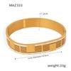 Moda Conmutador Elegante Combinable Joyería Geométrica Hueco Diseño Multicapa Sentido Diamante Personalidad Pulsera de Titanio