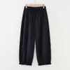 Coleção Outono 2026 Estilo Japonês Linho Renda Cor Sólida Cintura Elástica Calça Longa Casual Feminina Atacado Tendência