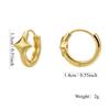 E0675 Aretes de Circonia con Forma de Corazón Personalizados de Moda Simple Estilo Coreano para Mujer, Latón Chapado en Oro, Estilo Frío, Aretes Exquisitos