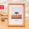 Moldura de foto minimalista nórdica atacado de madeira para mesa pendurar na parede 6 polegadas 7 polegadas 8 polegadas a4 fine art caligrafia quebra-cabeça moldura de foto