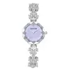 Daiyan Novo Relógio de Moda Luxo Leve Feminino À Prova D'água Cristal Exquisito Pulseira Fina Relógio Feminino D695