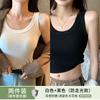 Camisola feminina antiderrapante sem mangas com fundo fino, elástica, slim fit, estilo coreano, para uso externo