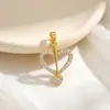 Accesorios para joyería DIY venta caliente transfronteriza collar con colgante de corazón de colores circón microincrustado accesorios de diseño de nicho mujeres