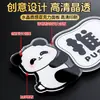 Adesivo de Porta de Correr em Acrílico para Maçaneta de Porta de Vidro de Loja, Sinal de Empurrar-Puxar, Sinal de Panda Cartoon para Porta de Correr Esquerda-Direita