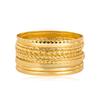 Pulsera Bohemiana Multicapa de Metal KC Chapado en Oro para Mujer, Joyería Hueca Mezclada y en Capas