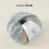 Shawl de Lana Tejido a Mano con Hilo Fino de Mohair Teñido en Degradado de Seda, Suéter, Material para Bolsas de Bebé