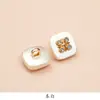 Nuevos Botones Cuadrados de Resina Estilo Chino, Gama Alta, Botones de Camisa Incrustados con Diamantes, Versátiles Accesorios Hechos a Mano para DIY en Cheongsams y Cárdigans