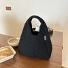 Bolso de Mano de Lana de Alta Gama para Mujer, Bolso de Mano Versátil Estilo Coreano de Color Sólido para Viaje, Bolso de Punto Simple de Alta Gama