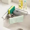 Nuevo escurridor de fregadero engrosado de acero inoxidable, estante de almacenamiento triangular para cocina para esponjas, estropajos de lana de acero y paños de limpieza