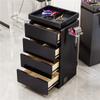 Gabinete de Herramientas para Salón de Belleza Espejo de Peluquería Escritorio Cajón Especial para Cortar el Cabello Taquilla de Madera Gabinete de Trabajo para Barbería