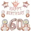 Venta Caliente Transfronteriza Set de Globos para Cumpleaños 18/21/30/40/50/60 años Globo de Película de Aluminio de 40 pulgadas Decoración para Fiesta de Cumpleaños