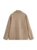 Comercio Exterior Transfronterizo Spot 2025 Estilo Europeo y Americano Nueva Moda Otoño e Invierno para Mujer Chaqueta de Motociclista de Gamuza con Cremallera y Solapa