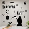 M20045 Nuevo Murciélago Parca Pintado a Mano Halloween Pegatinas de Pared en Inglés Decoración de Halloween Sala de Estar Dormitorio Fondo Autoadhesivo