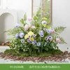 Arreglo de Flores Artificiales y Plantas Verdes HY-DS3 para Decoración de Fondo de Boda, Flor de Mesa, Decoración de Mesa de Comedor, Decoración de Flores Falsas de Lujo Ligero