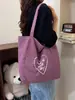 Bolsa de Lona a Cuadros Estilo Universitario para Mujer 2026 Nueva Doble Cara Gran Capacidad Bolsa de Viaje Casual Bolso de Hombro para Clase