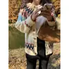 En stock Ins Coreano Invierno Chaqueta Cardigan de Punto de Manga Larga Grueso Cálido Estilo Nórdico de un Solo Botón 26280