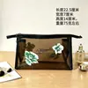 Bolsa de maquillaje transparente impermeable con estampado de oso de dibujos animados lindo, gran capacidad, bolsa de tocador de almacenamiento portátil