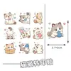 36 peças de adesivos de desenho animado de menina curandeira de gato energéticos, adesivos decorativos fofos para celular, adesivos de transferência DIY para copo de água