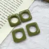 Anillo hueco de color cuadrado redondeado geométrico japonés, marco cuadrado, accesorios de resina, materiales de joyería hechos a mano para bricolaje, venta al por mayor