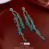 Pendientes de Borla de Cristal con Diamantes y Aguja de Plata Estilo Palacio Francés, Pendientes de Moda, Simples y de Gama Alta, Pendientes Exquisitos de Nicho