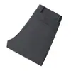 Calça casual masculina de mistura de lã, novo estilo de inverno, business casual, forrada com fleece, espessada para aquecimento, corte reto, acabamento escovado