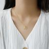 XT239 Colar Clássico Coreano em Forma de Coração para Clavícula Ornatos Prateados Moda Ins Minimalista Oco Amor Prata Esterlina S925 Colar para Mulheres