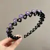 Diadema de Lunares Dentada Estilo Coreano para Mujer, Pinza para el Cabello Antideslizante de Alta Gama para Uso Diario, Pinza para Lavarse la Cara, Tocado de Gama Alta