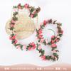 Soporte comercio exterior transfronterizo simulación flor al por mayor 45 cabezas rosa de simulación ratán decoración de boda tira de rosas