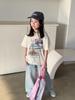 Weimu Roupa Infantil Feminina Conjuntos para Meninas 2026 Primavera Novo Estilo Camisetas de Manga Curta e Jeans Estilo Coreano Infantil para Bebês Meninas