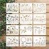 Amazon tema de primavera flores mariposa libélula plantilla pintura de pared plantilla de pintura en aerosol plantilla de pintura hueca venta al por mayor