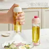 Garrafa de óleo com spray inferior cozinha borrifador de óleo atomizador com escala spray de óleo vertical leve artefato de controle de óleo para air fryer de alimentos